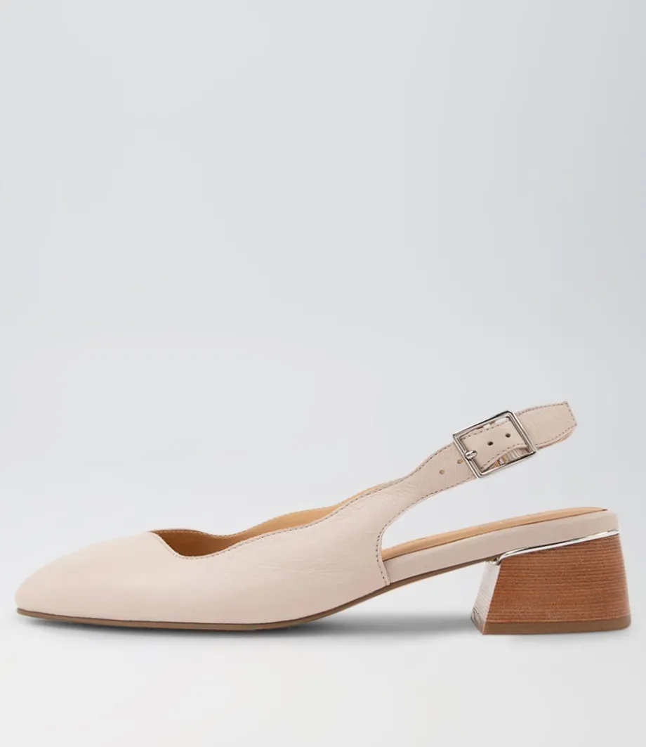 Ebbiez W Nude Leather Heels<ZIERA Hot