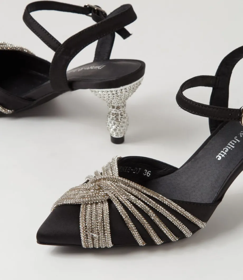 eugenie_black_satin_heels_3.webp Eugenie Black Satin Heels<DJANGO & JULIETTE Cheap