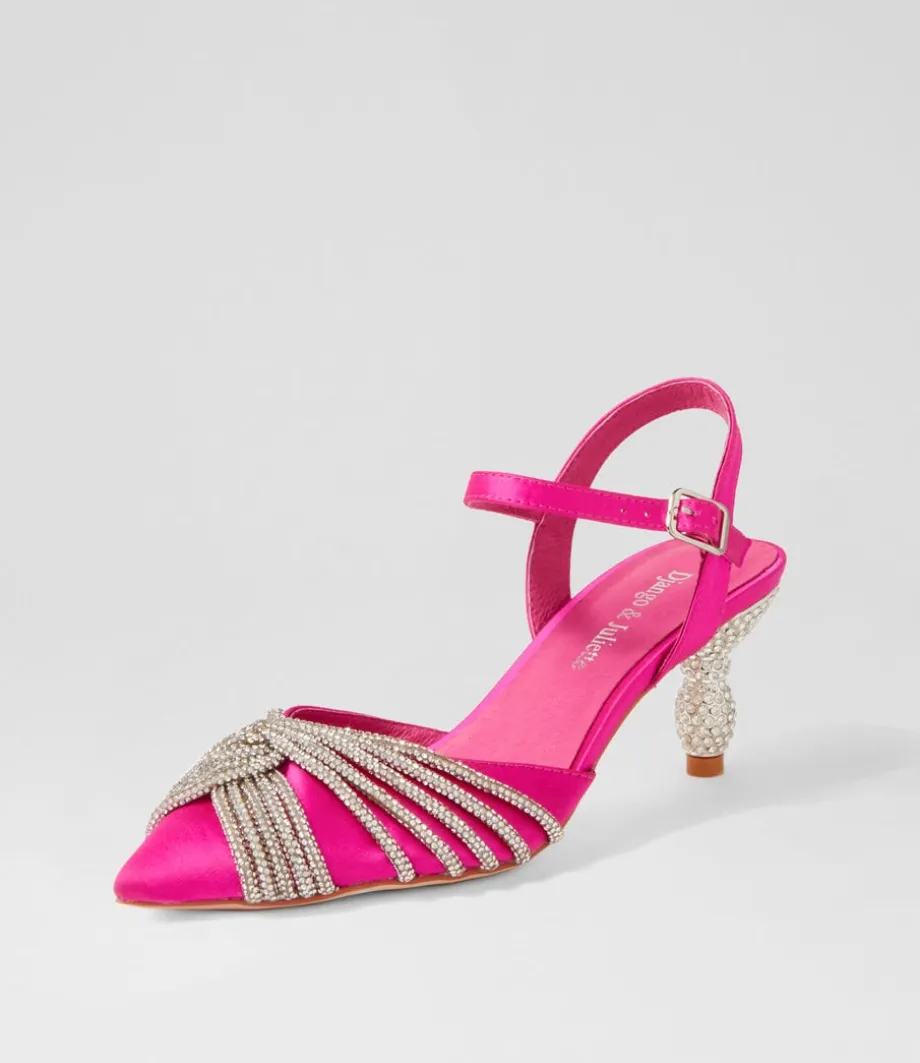 eugenie_hot_pink_satin_heels_1.webp Eugenie Hot Pink Satin Heels<DJANGO & JULIETTE Best