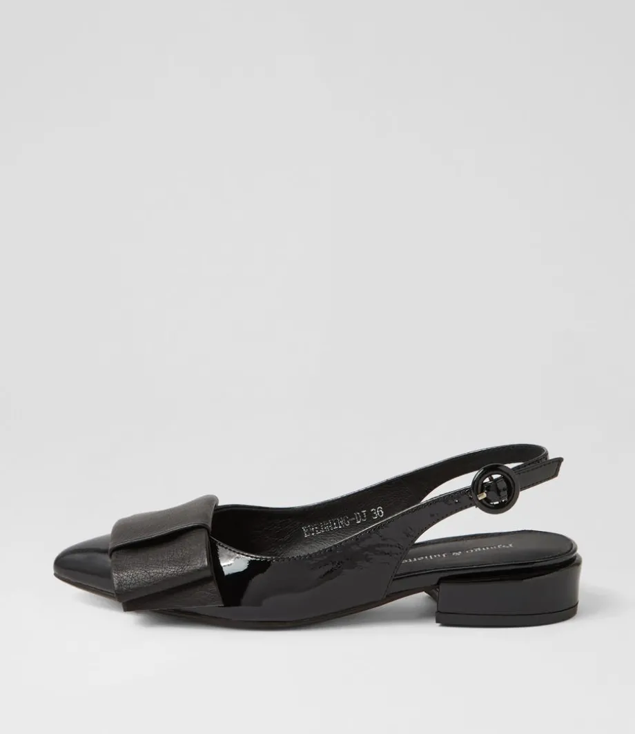 Evenning Black Patent Leather Flat Shoes<DJANGO & JULIETTE Store