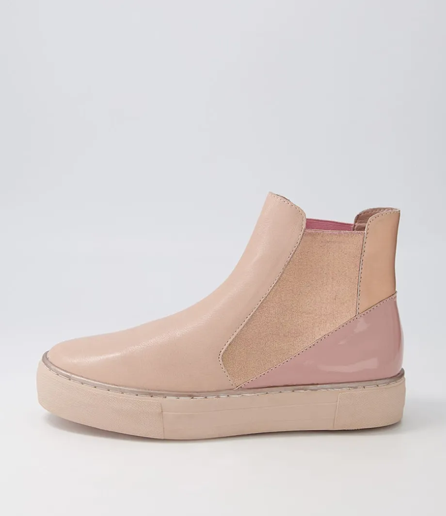 Famelia Cafe Pink Multi Chelsea Boots<DJANGO & JULIETTE Clearance