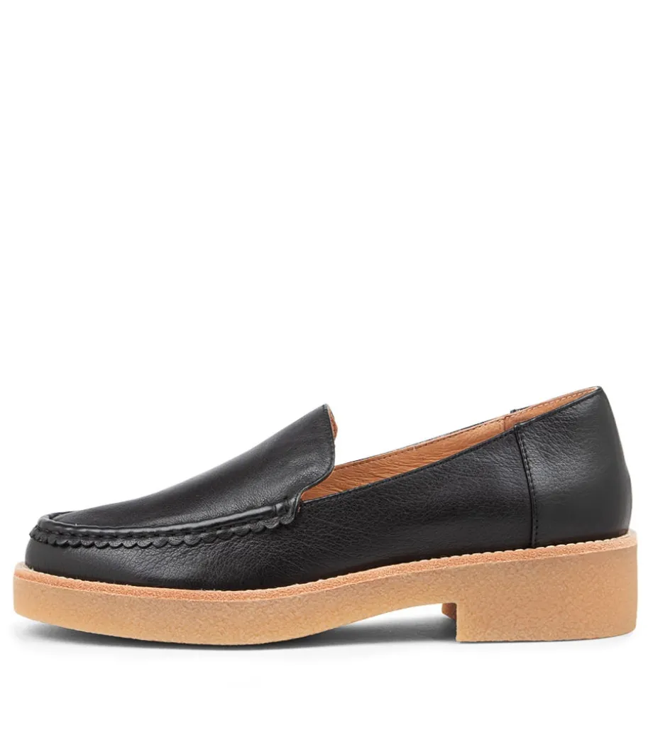 Feight Black Leather Loafers Nh<MOLLINI Fashion