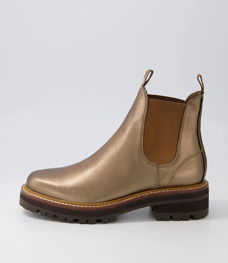 Femi Bronze Tumble Leather Chelsea Boots<DJANGO & JULIETTE Discount