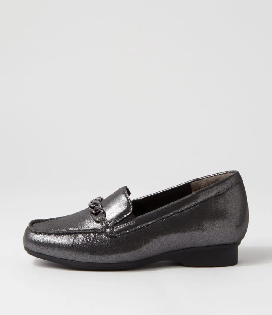 Fenders Xf Pewter Powder Leather Loafers<ZIERA New