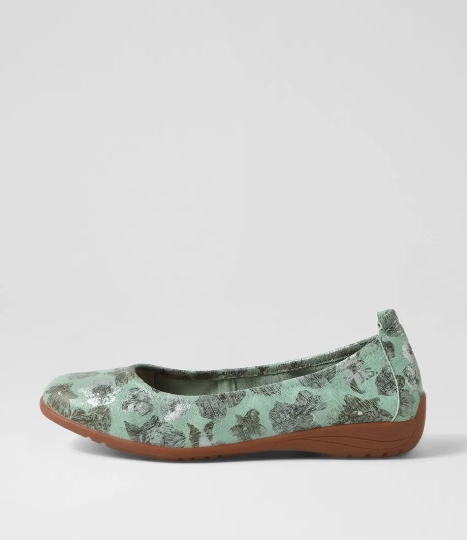 Fenja 01 Mint Leather Ballet Flats<JOSEF SEIBEL Flash Sale
