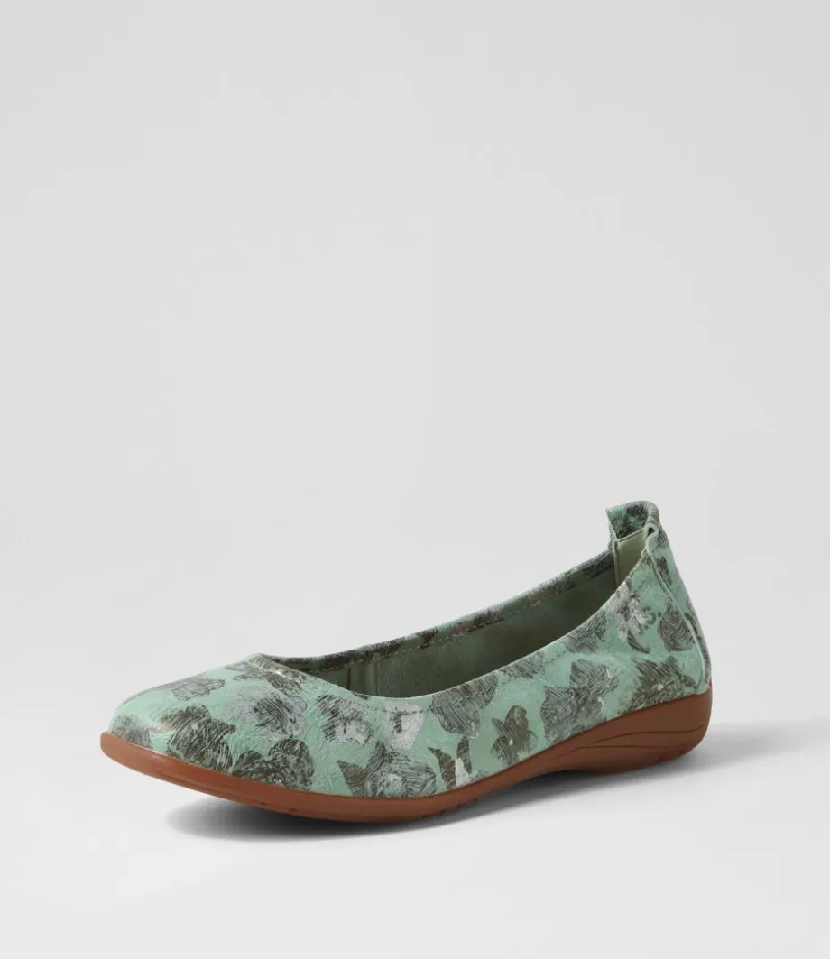 Fenja 01 Mint Leather Ballet Flats<JOSEF SEIBEL Flash Sale