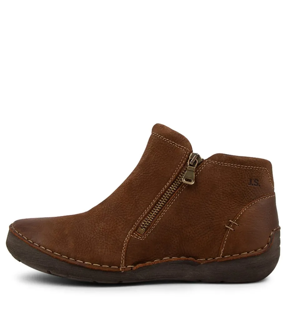 Fergey 94 Castagne Leather Ankle Boots<JOSEF SEIBEL Outlet