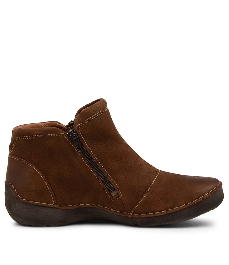Fergey 94 Castagne Leather Ankle Boots<JOSEF SEIBEL Outlet