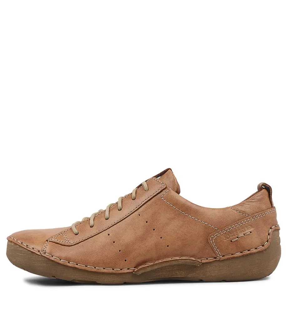 Fergey 56 Cognac Leather Flat Shoes<JOSEF SEIBEL Shop