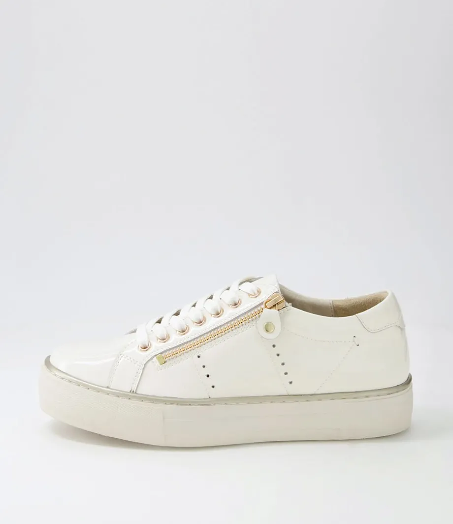 Froggy Ivory Patent Leather Sneakers<DJANGO & JULIETTE Fashion