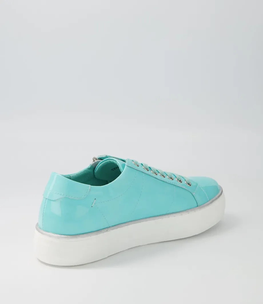 froggy_light_aqua_patent_leather_sneakers_2.webp Froggy Light Aqua Patent Leather Sneakers<DJANGO & JULIETTE Best Sale