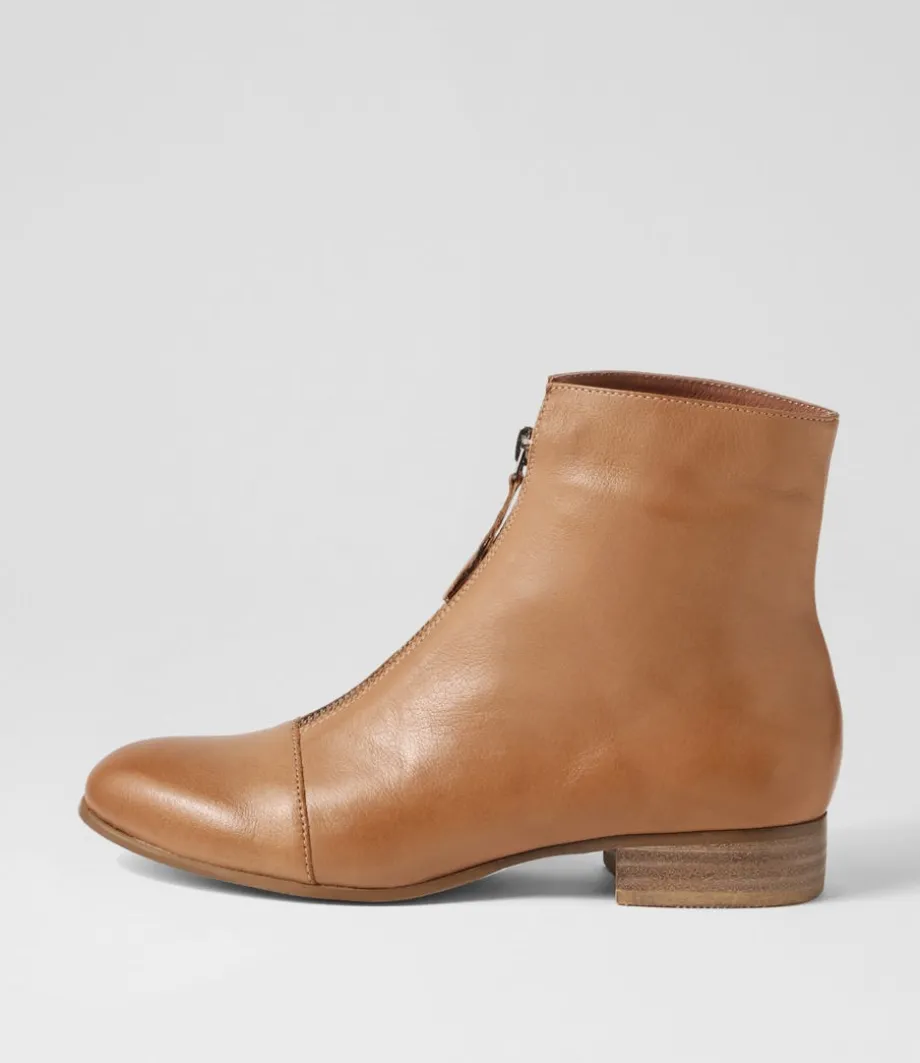 Funda Cognac Leather Ankle Boots<DJANGO & JULIETTE Fashion