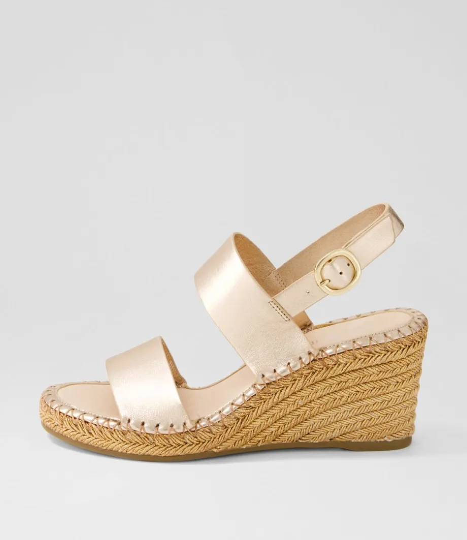 Gaga Rose Gold Rope Leather Sandals<TOP END Outlet
