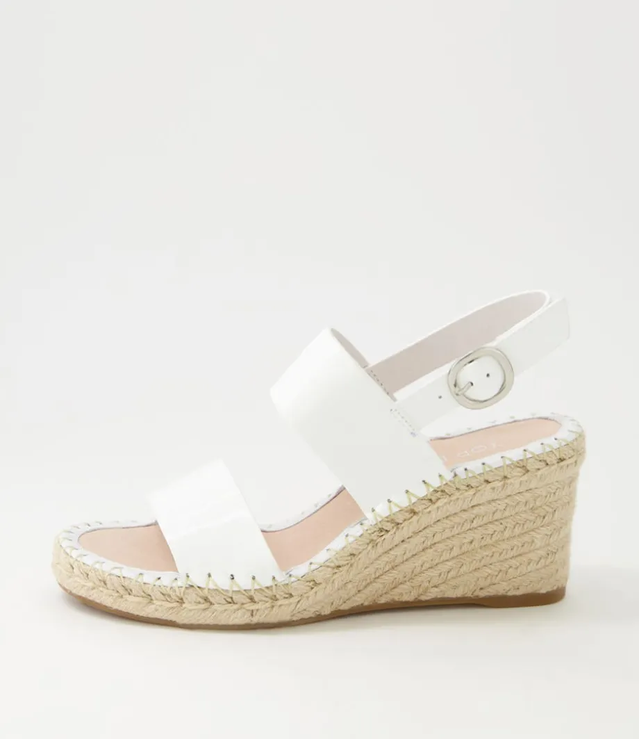 Gaga White Patent Leather Espadrilles<TOP END Outlet