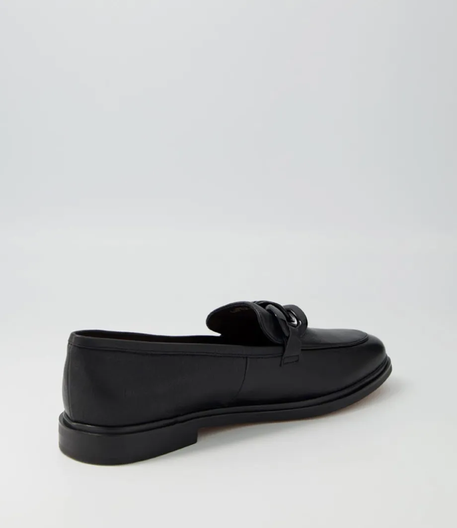 gapril_black_leather_loafers_2.webp Gapril Black Leather Loafers<MOLLINI Flash Sale