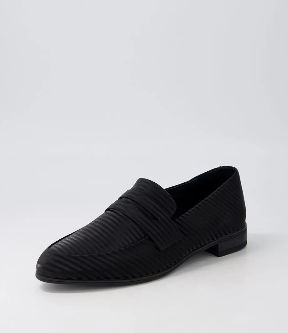 Gebeze Black Stripe Leather Loafers<DJANGO & JULIETTE Shop