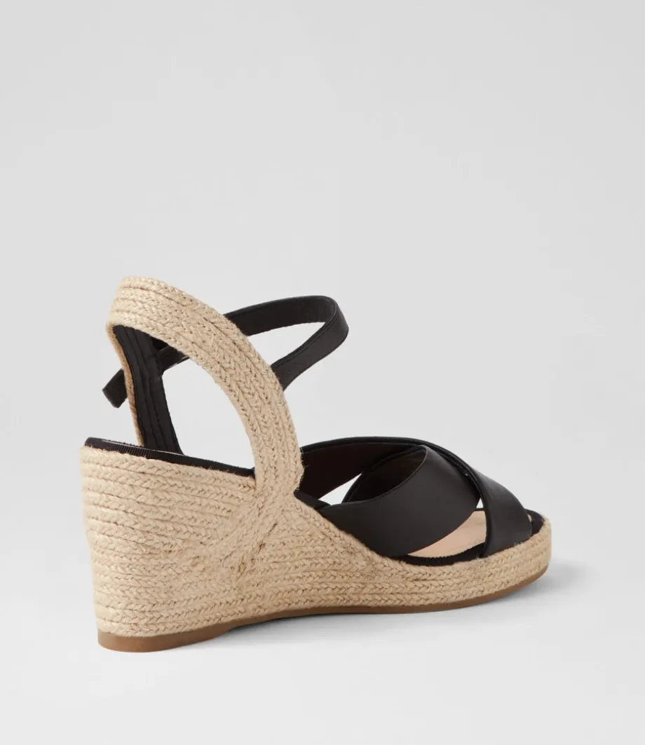 ghosta_black_natural_rope_leather_espadrilles_2.webp Ghosta Black Natural Rope Leather Espadrilles<TOP END Shop