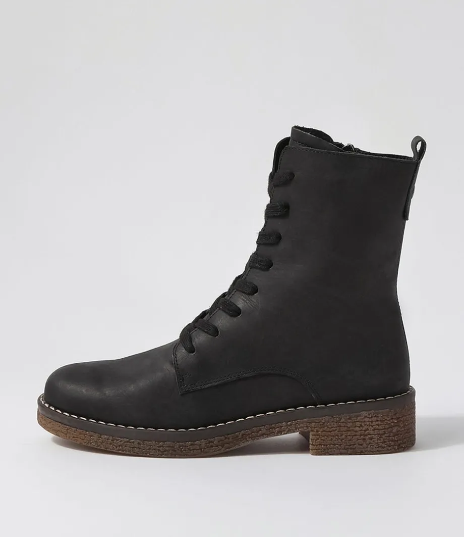 Gipsiee Black Leather Ankle Boots<DJANGO & JULIETTE Best Sale
