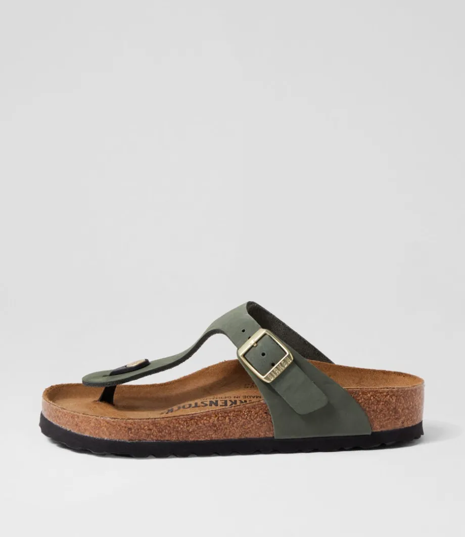 Gizeh Nubuck Thyme Thongs<BIRKENSTOCK Sale
