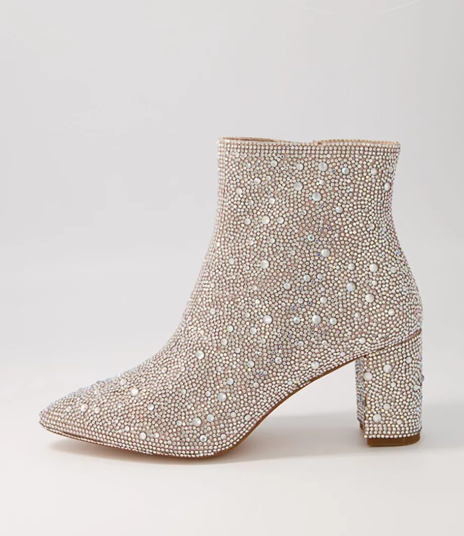 Glister Silver Jewel Fabric Ankle Boots<DJANGO & JULIETTE Best