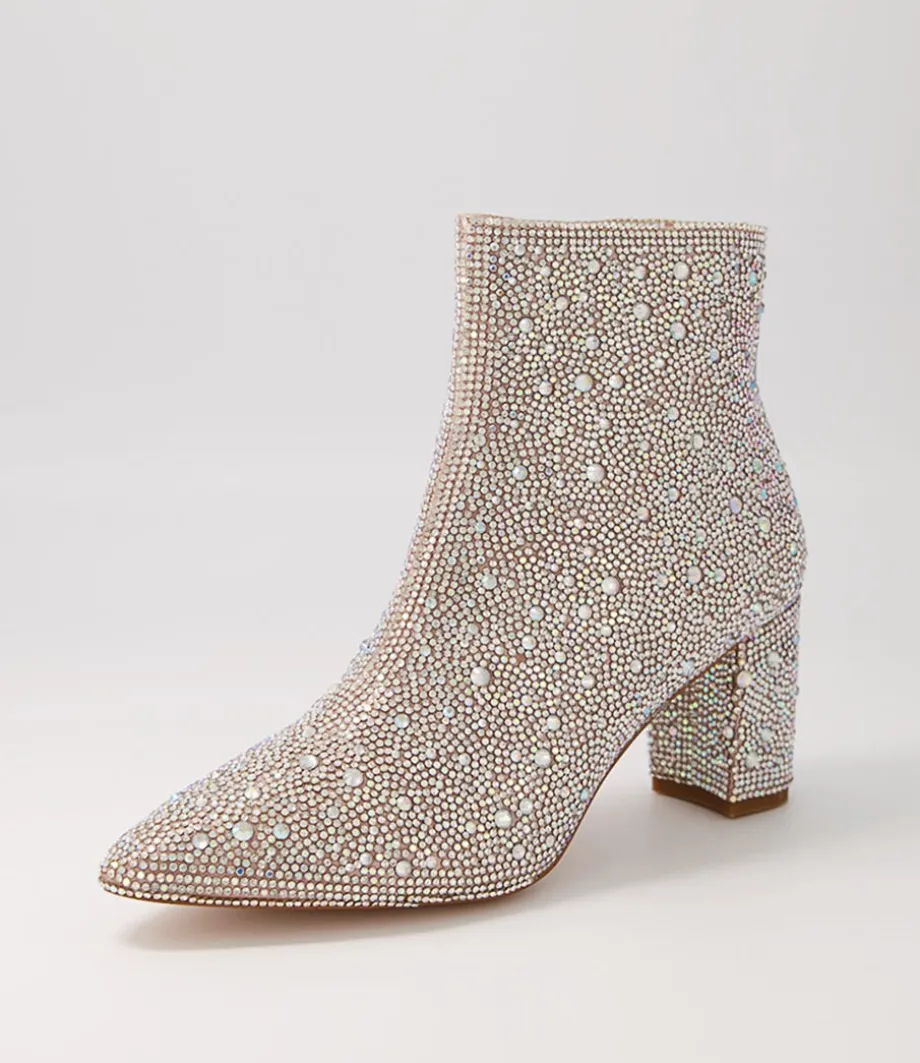 Glister Silver Jewel Fabric Ankle Boots<DJANGO & JULIETTE Best