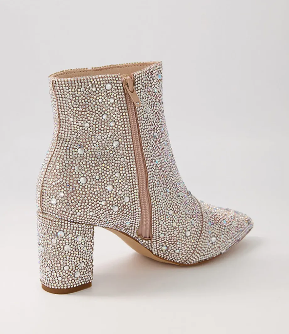 Glister Silver Jewel Fabric Ankle Boots<DJANGO & JULIETTE Best