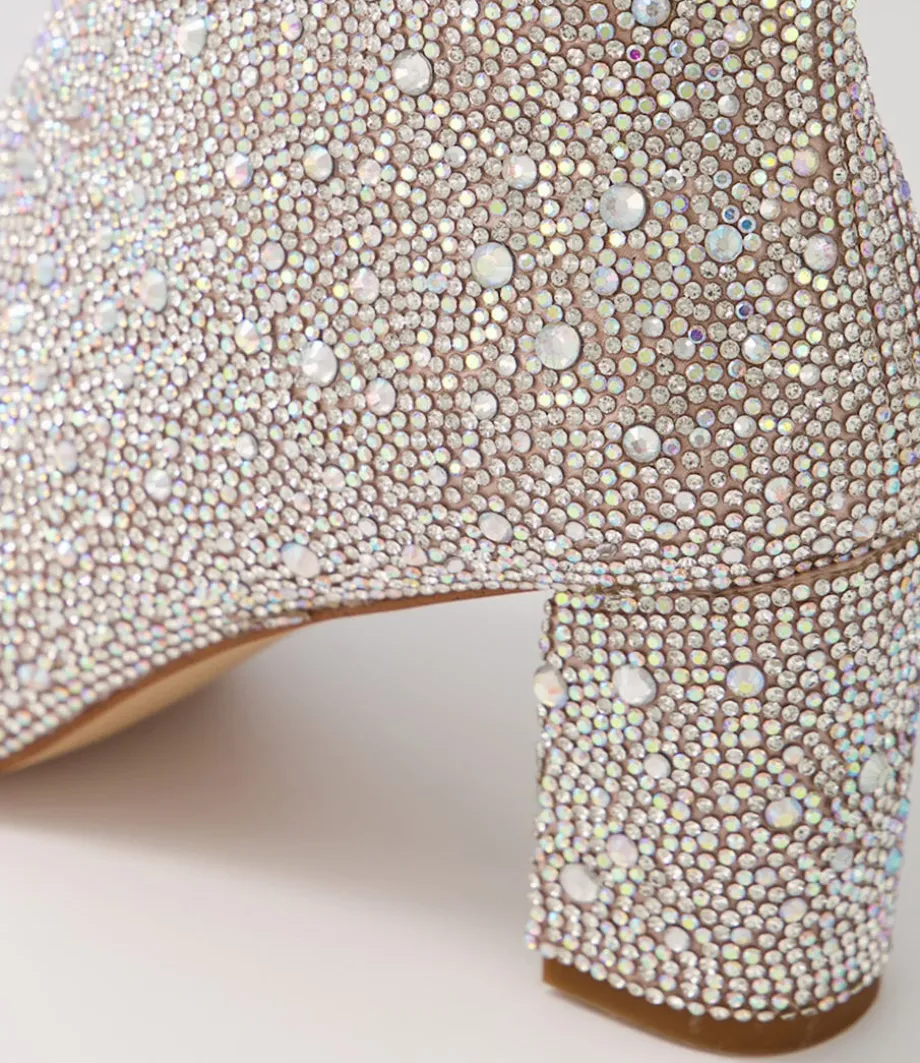 Glister Silver Jewel Fabric Ankle Boots<DJANGO & JULIETTE Best
