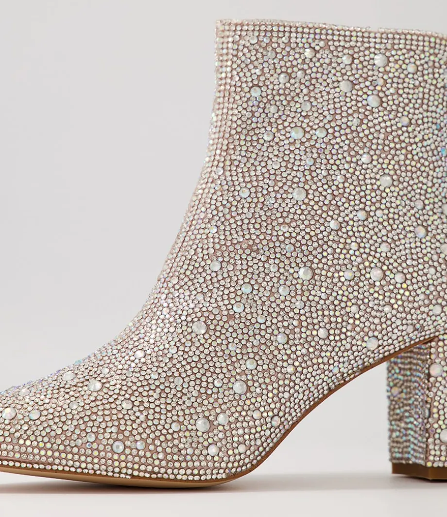Glister Silver Jewel Fabric Ankle Boots<DJANGO & JULIETTE Best