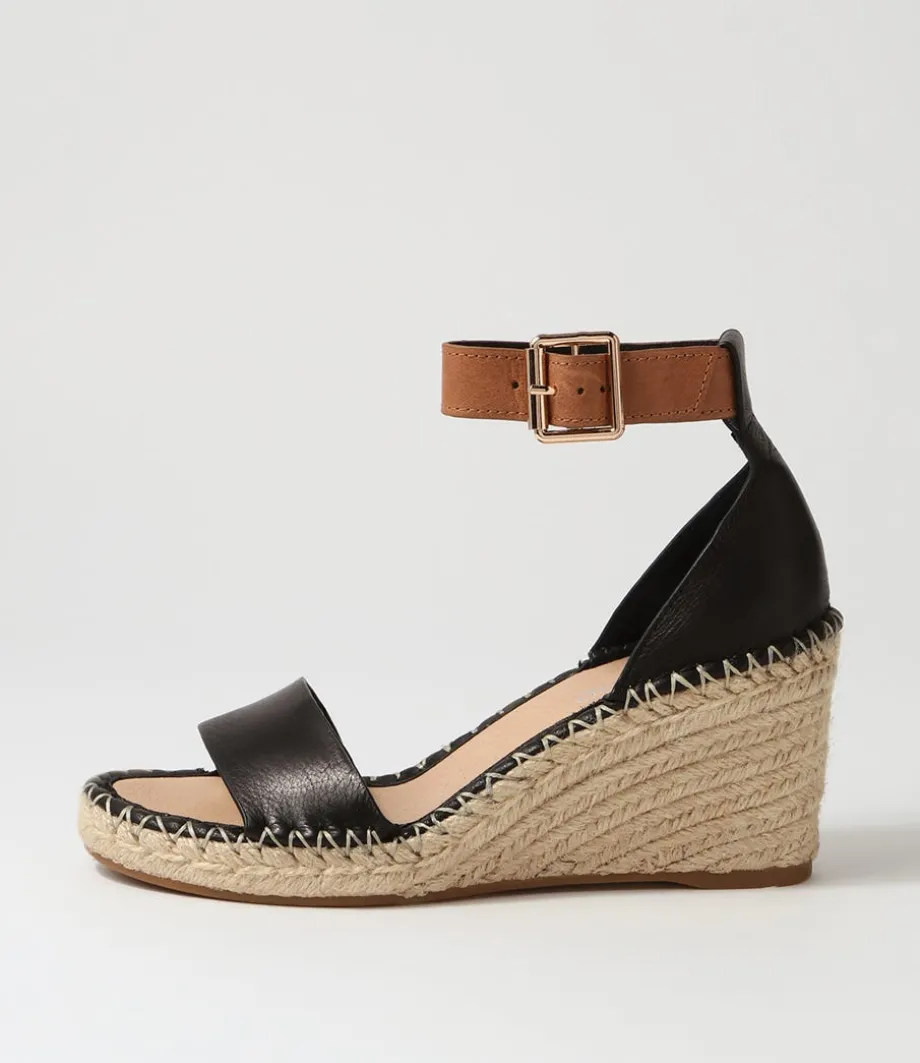Gonice Black Tan Leather Espadrilles<TOP END Outlet