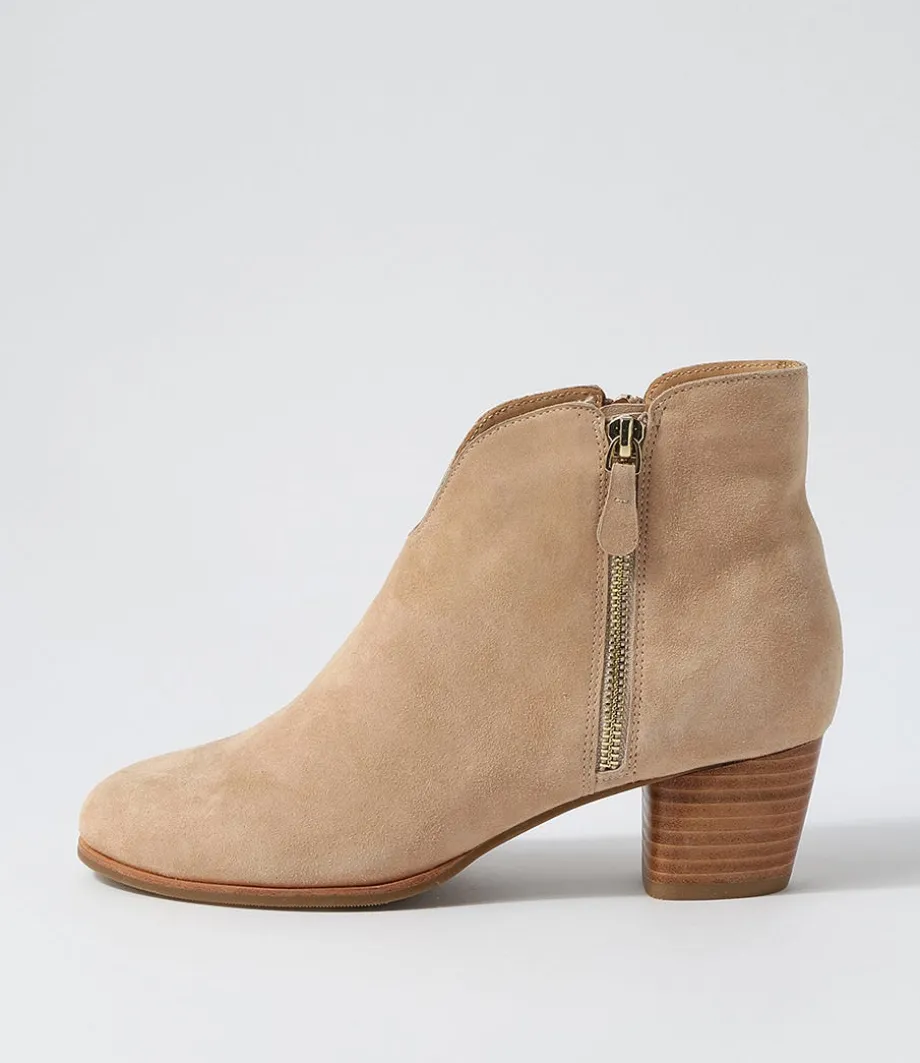 Govak W Latte Suede Ankle Boots<ZIERA Fashion
