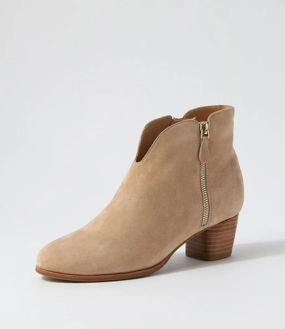 Govak W Latte Suede Ankle Boots<ZIERA Fashion