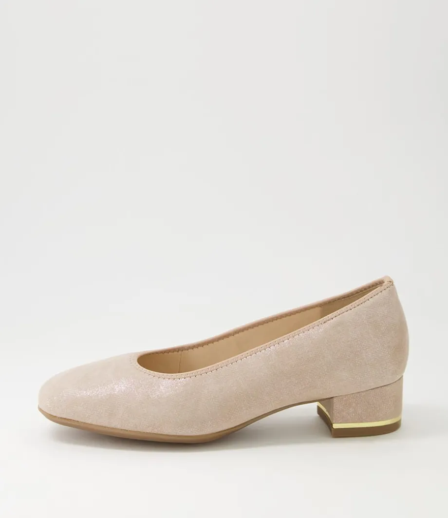 Graz 38 Sand Leather Heels<ARA Outlet
