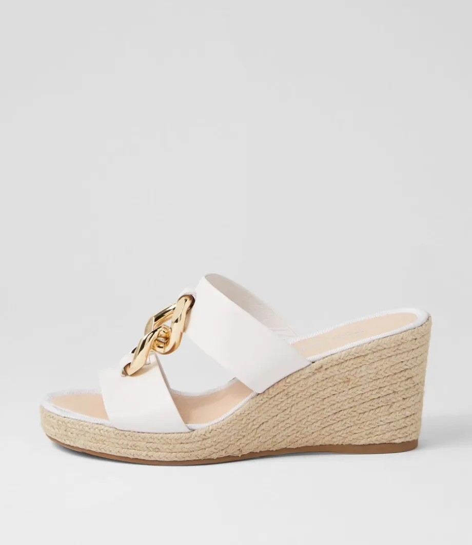 Greecie White Natural Rope Leather Sandals<TOP END Store