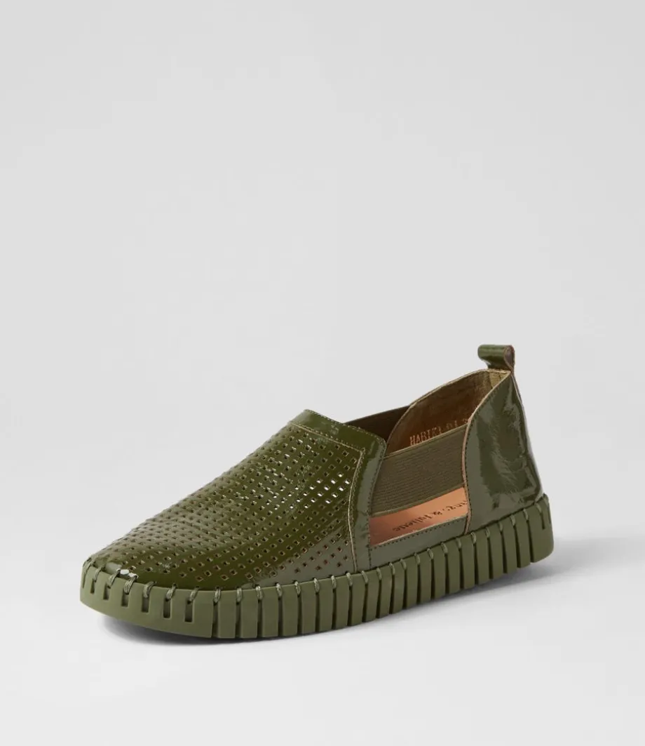 Habiki Khaki Patent Leather Sneakers<DJANGO & JULIETTE Flash Sale