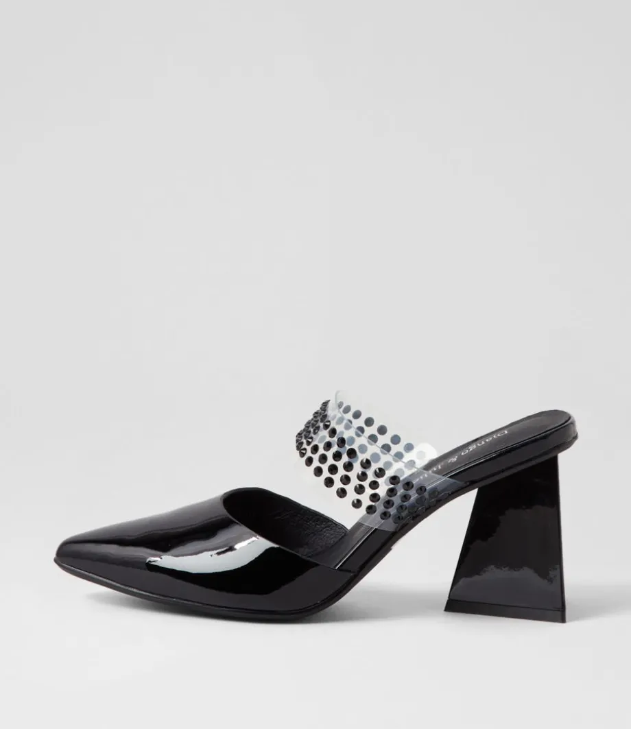 Hallams Black Patent Leather Heels<DJANGO & JULIETTE Clearance