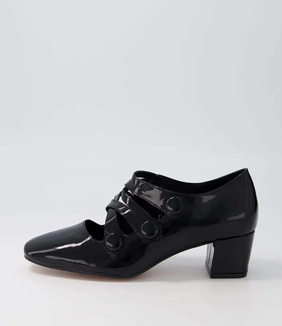 Hannon Black Patent Leather Heels<DJANGO & JULIETTE Shop
