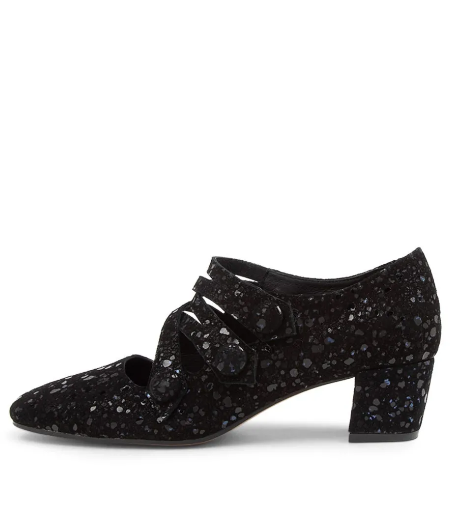 Hannon Dj Black Sparkle Suede<DJANGO & JULIETTE Store