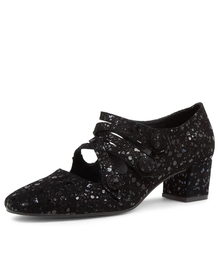 Hannon Dj Black Sparkle Suede<DJANGO & JULIETTE Store