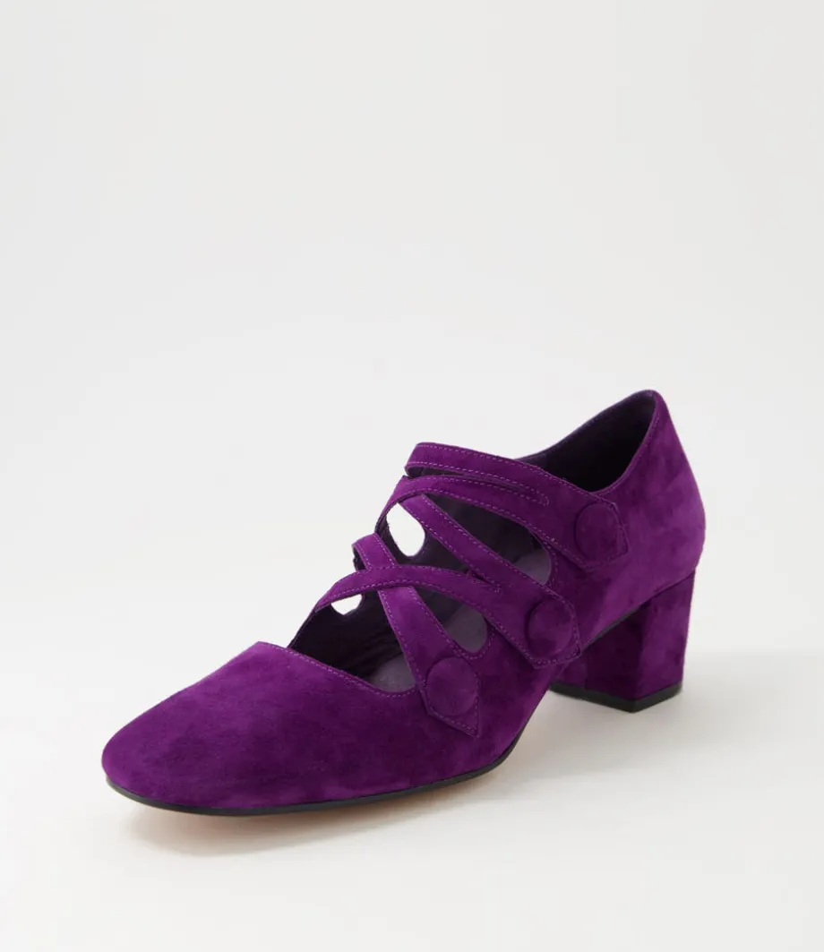 Hannon Purple Suede Heels<DJANGO & JULIETTE Online