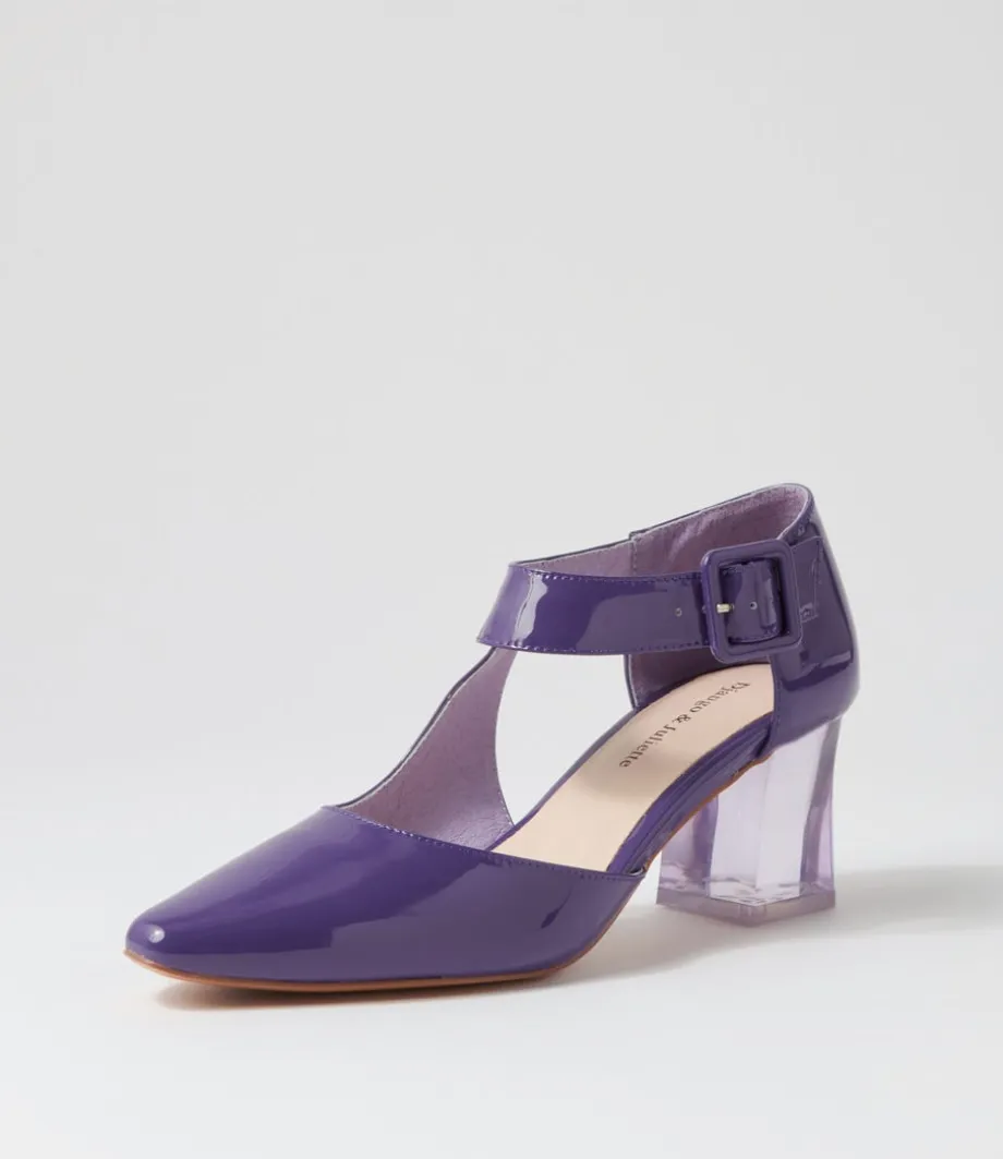 Happie Purple Patent Leather Heels<DJANGO & JULIETTE Store