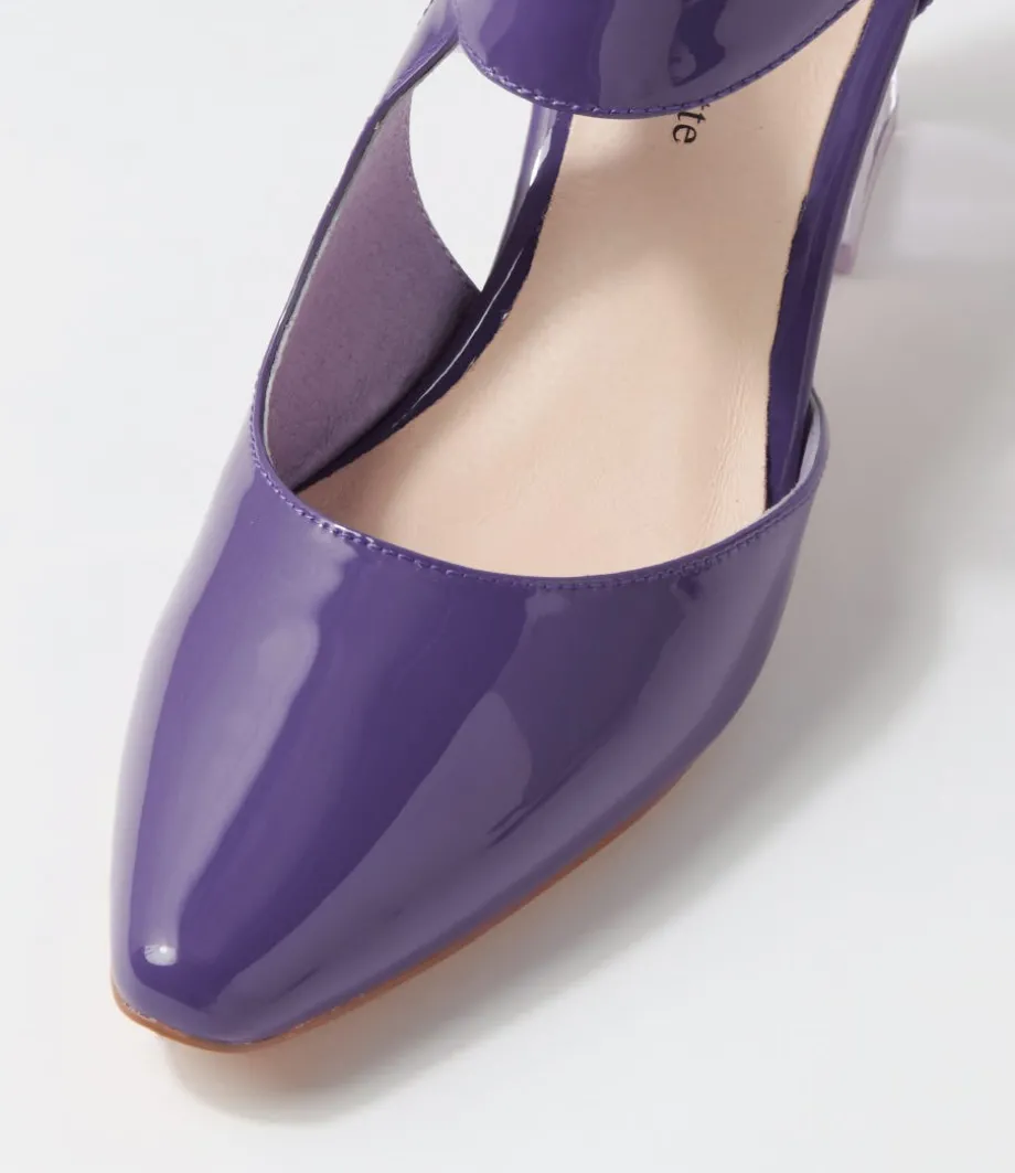 happie_purple_patent_leather_heels_3.webp Happie Purple Patent Leather Heels<DJANGO & JULIETTE Store