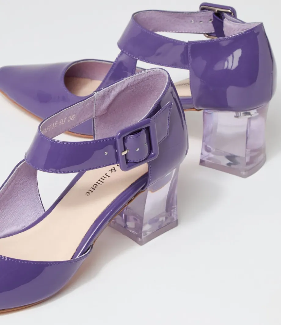 happie_purple_patent_leather_heels_4.webp Happie Purple Patent Leather Heels<DJANGO & JULIETTE Store