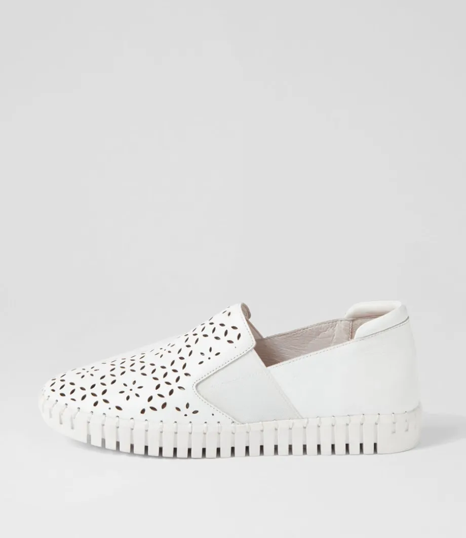 Harel White Leather Sneakers<DJANGO & JULIETTE Cheap