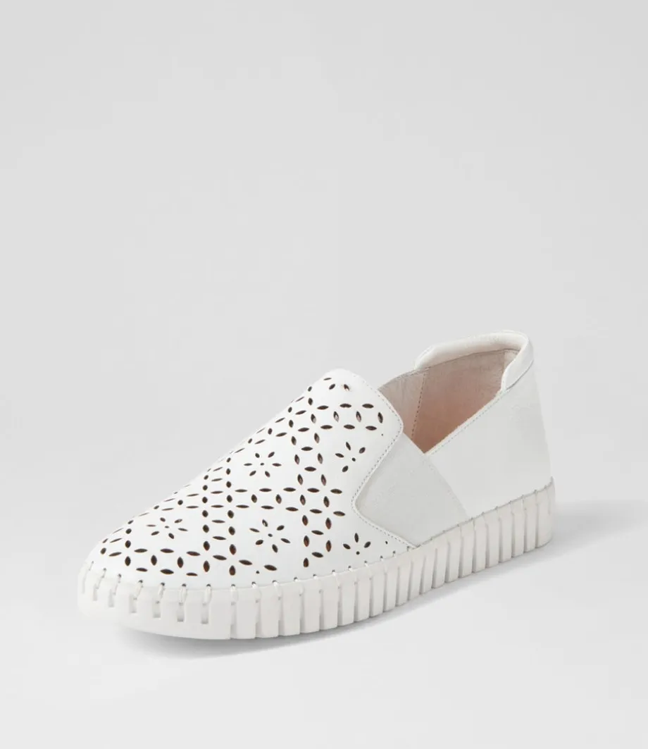 Harel White Leather Sneakers<DJANGO & JULIETTE Cheap