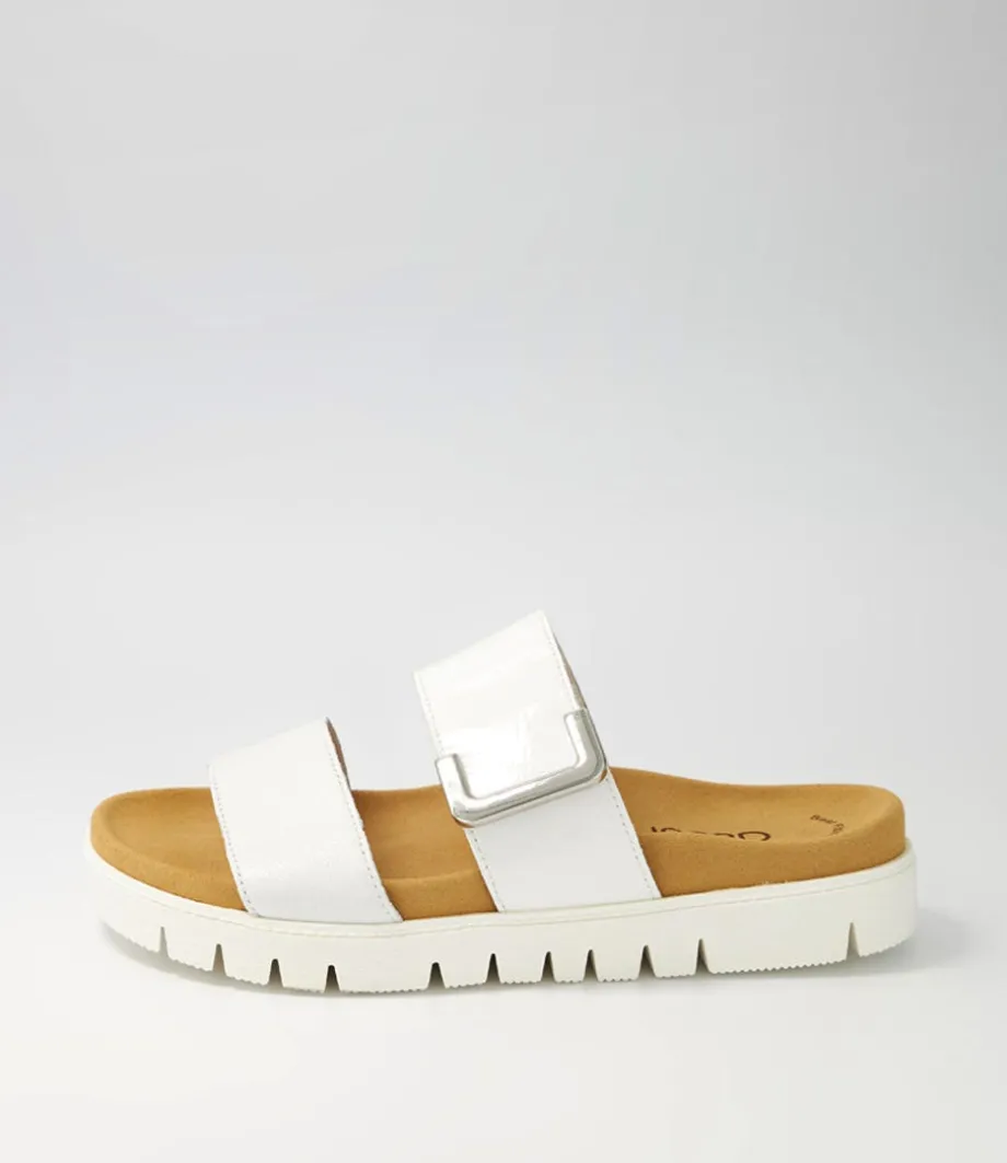 Harper Weiss Patent Leather Slides<GABOR Sale