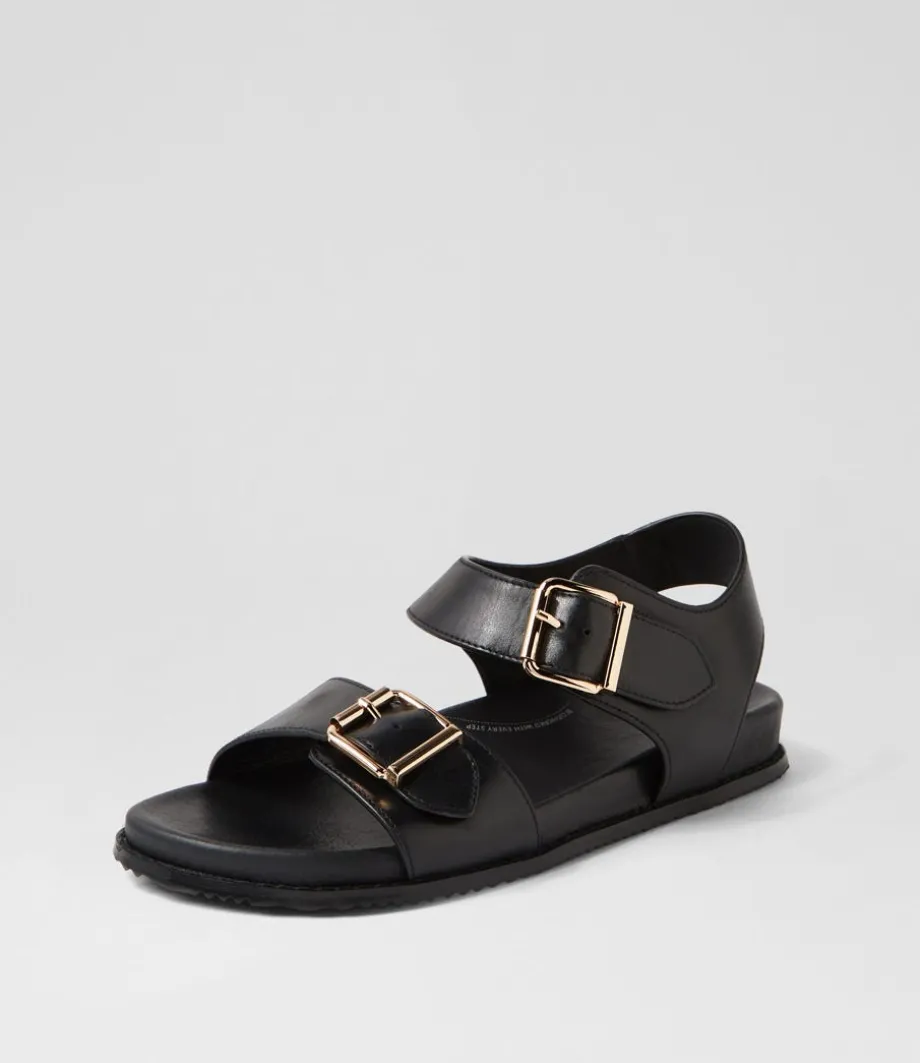 Hastice W Black Leather Sandals<ZIERA Sale