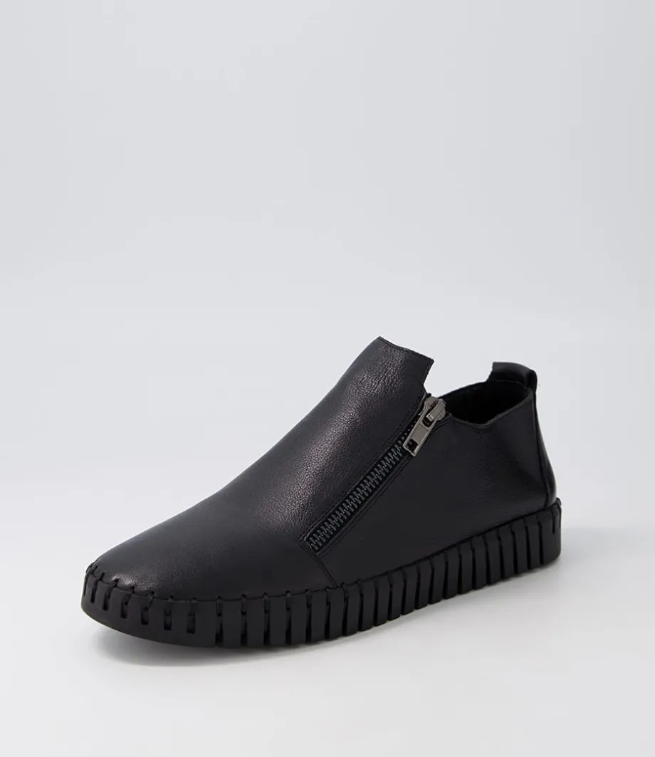 Havika Black Leather Sneakers<DJANGO & JULIETTE Cheap