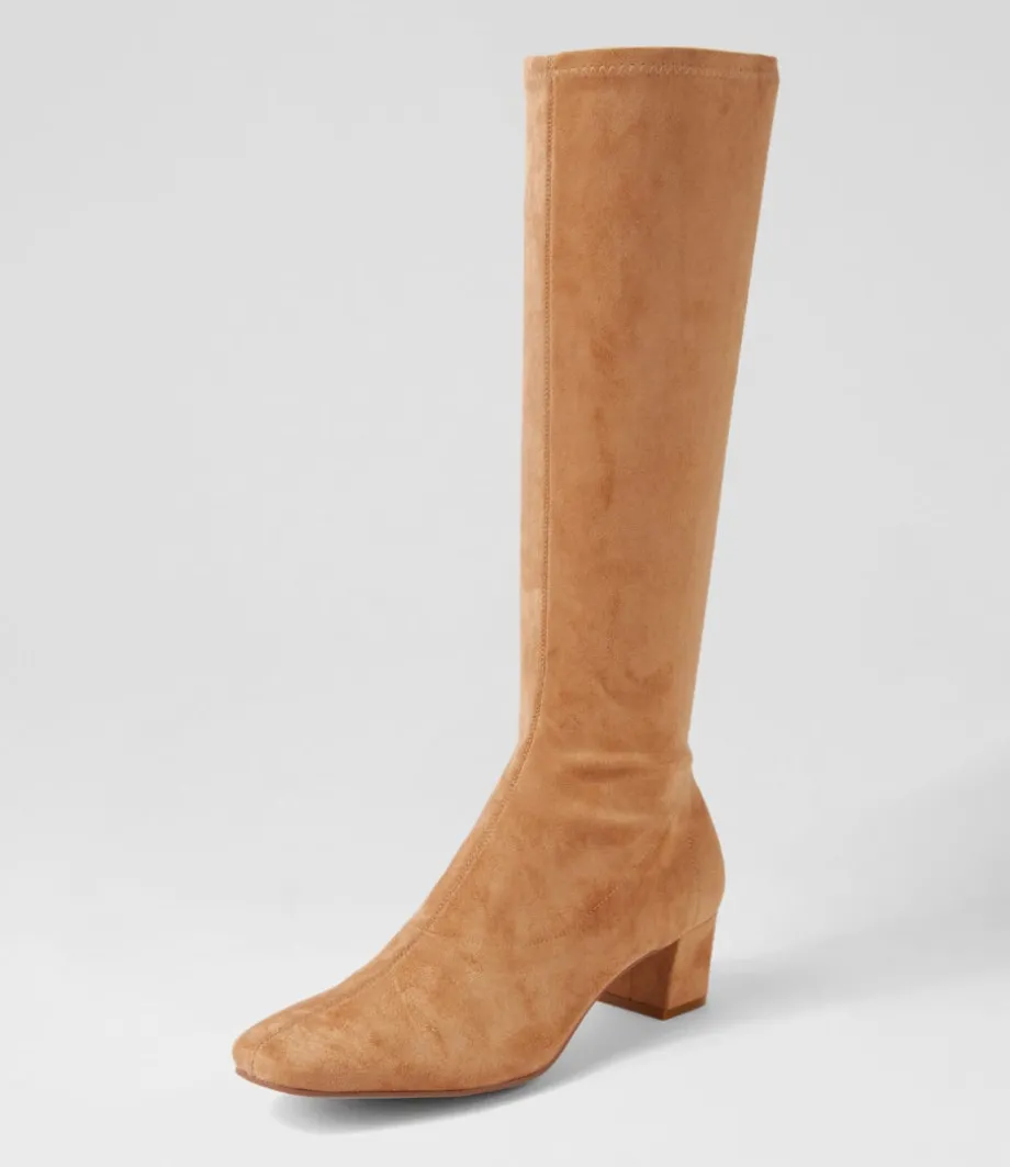 Hayleys Sandy Stretch Microsuede Knee High Boots<DJANGO & JULIETTE Cheap