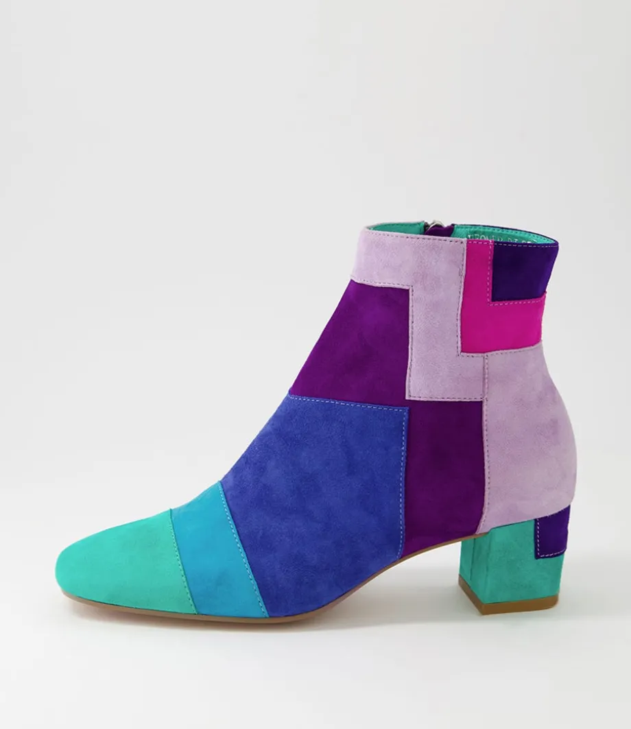Heoner Purple Multi Ankle Boots<DJANGO & JULIETTE Outlet