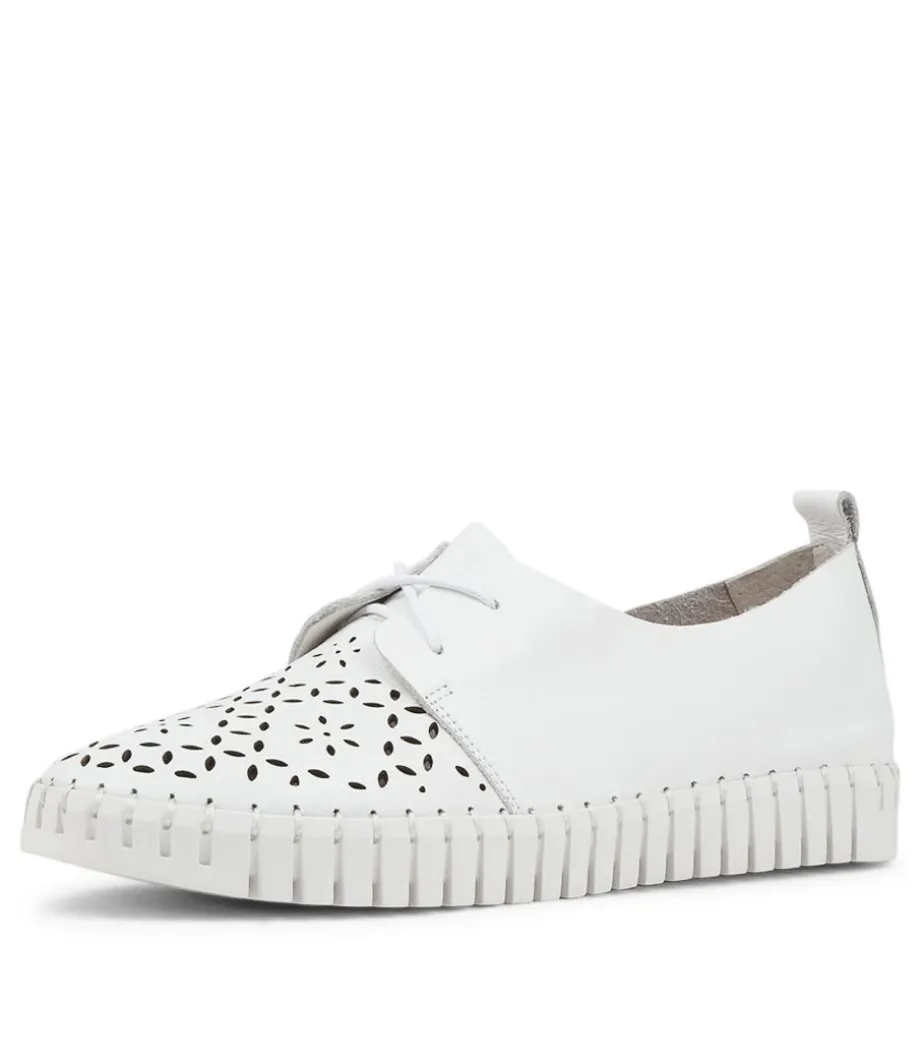 Hexter White Leather Sneakers Ws<DJANGO & JULIETTE Cheap
